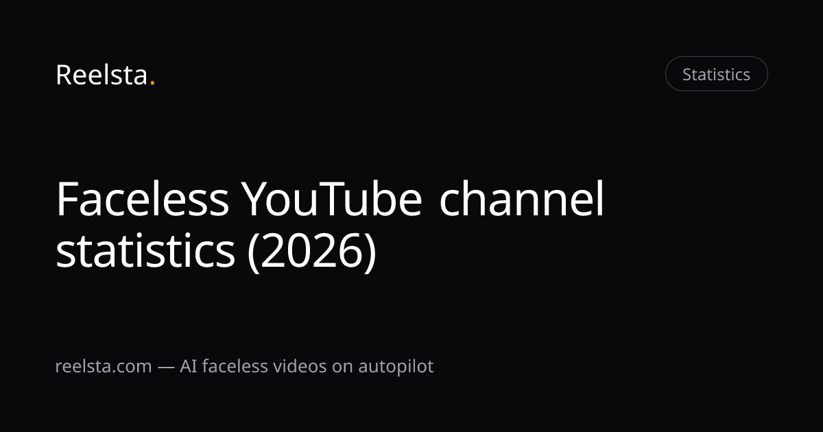 Faceless YouTube Channel Statistics (2026) | Reelsta